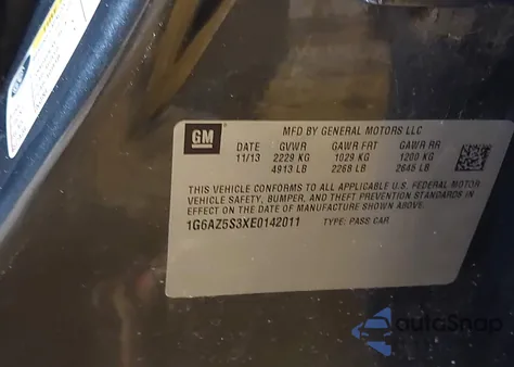 2014 Cadillac Cts Premium from USA, damaged, VIN 1G6AZ5S3XE0142011